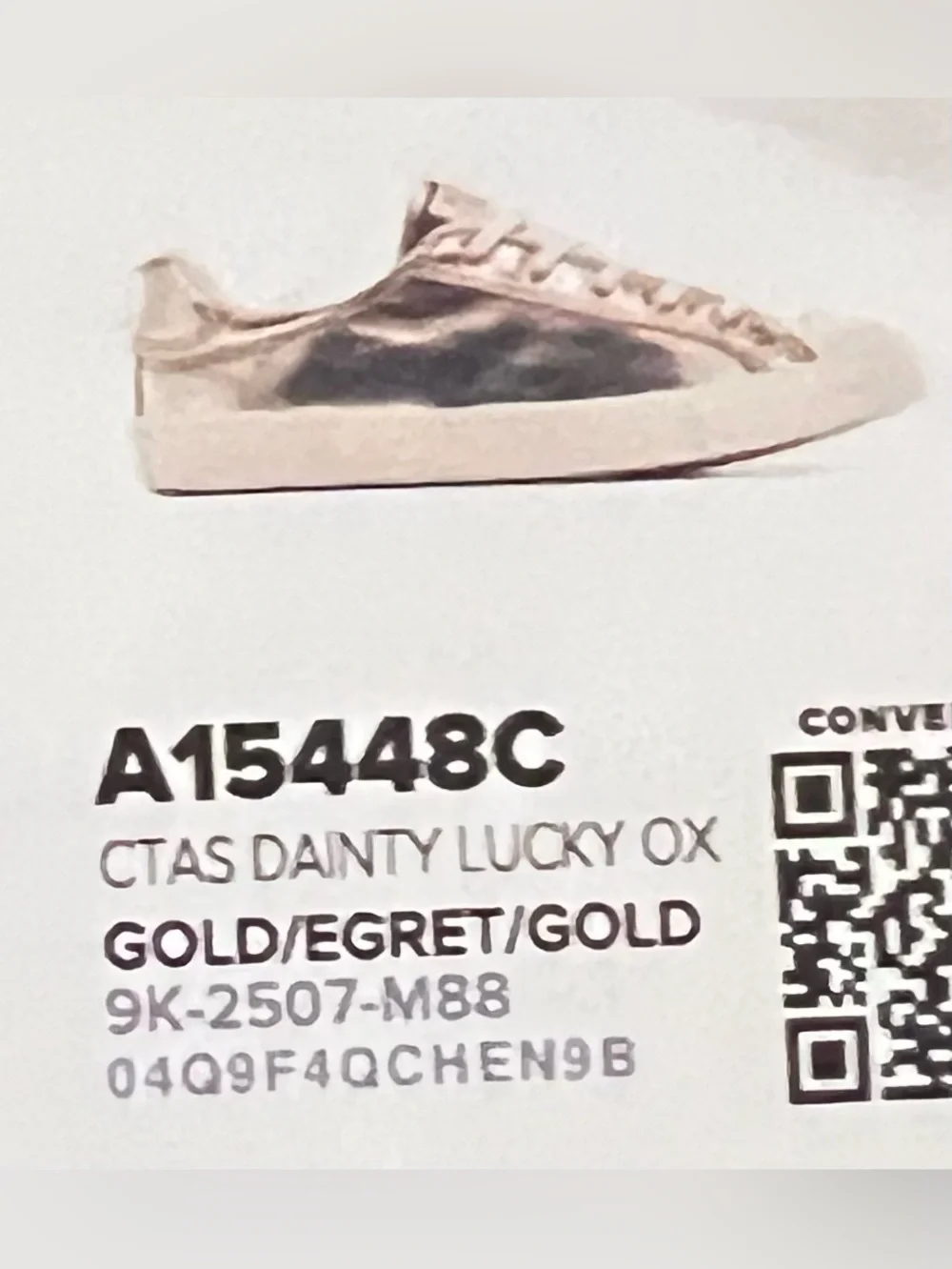 9 Converse Chuck Taylor Lucky Ox Women's gold Metallic Low Top Sneakers NEW BOX - Picture 2 of 10